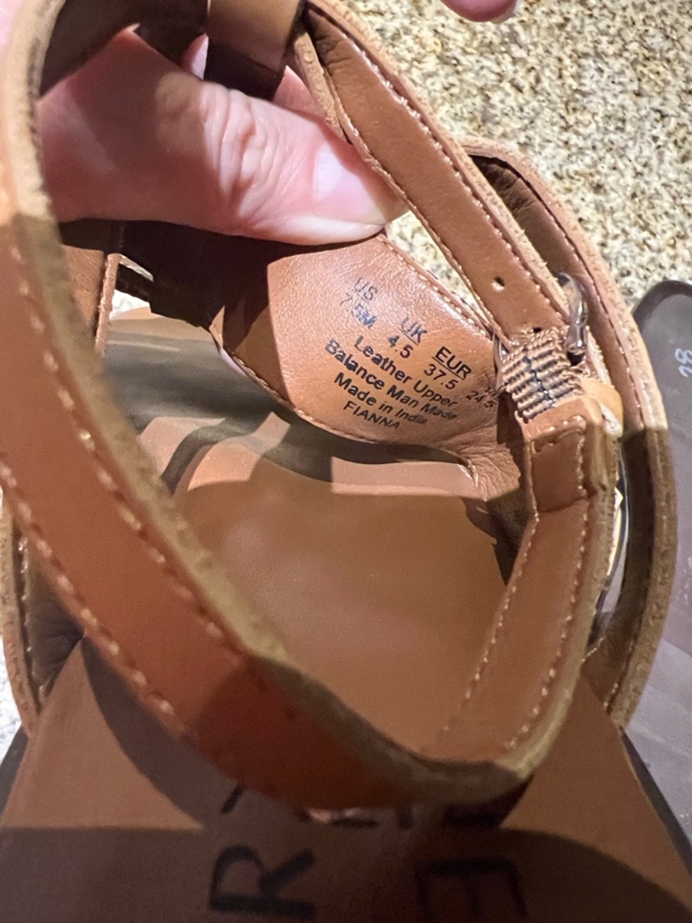 Naturalizer Tan Strappy Sandals with Pink Snake-Print Accents - Picture 6 of 6